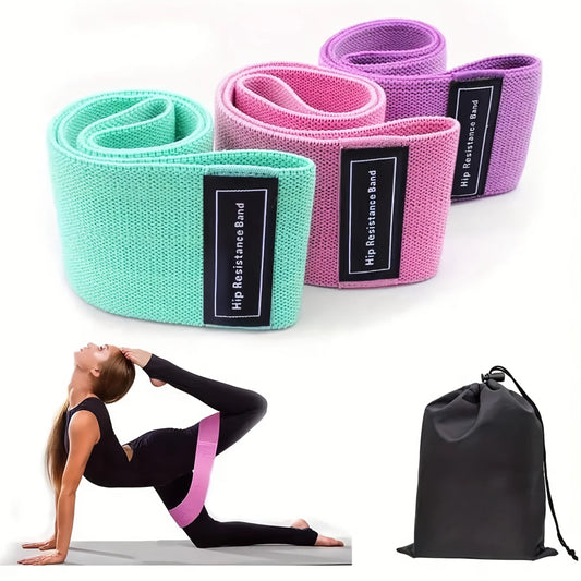 Fabric Resistance Hip Bands for Glute & Thigh Workouts – Non-Slip Loop Fitness Strips