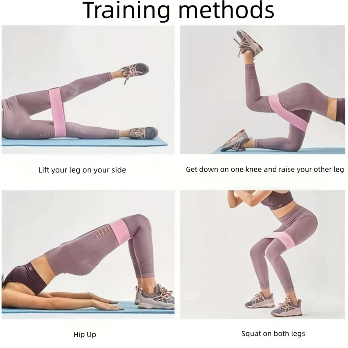 Fabric Resistance Hip Bands for Glute & Thigh Workouts – Non-Slip Loop Fitness Strips